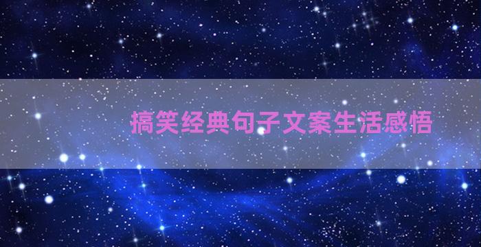 搞笑经典句子文案生活感悟