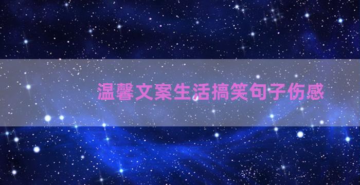 温馨文案生活搞笑句子伤感