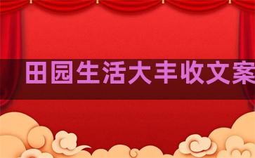 田园生活大丰收文案句子